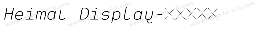 Heimat Display字体转换